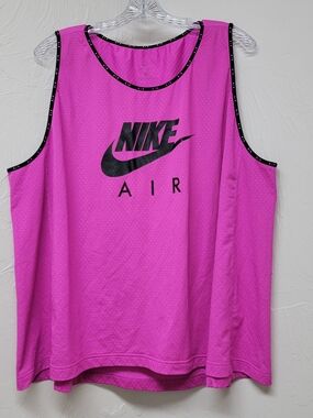 NIKE AIR Womens Plus 3X Pink Tank Top Sleeveless Dri-Fit Athletic Workout Shirt